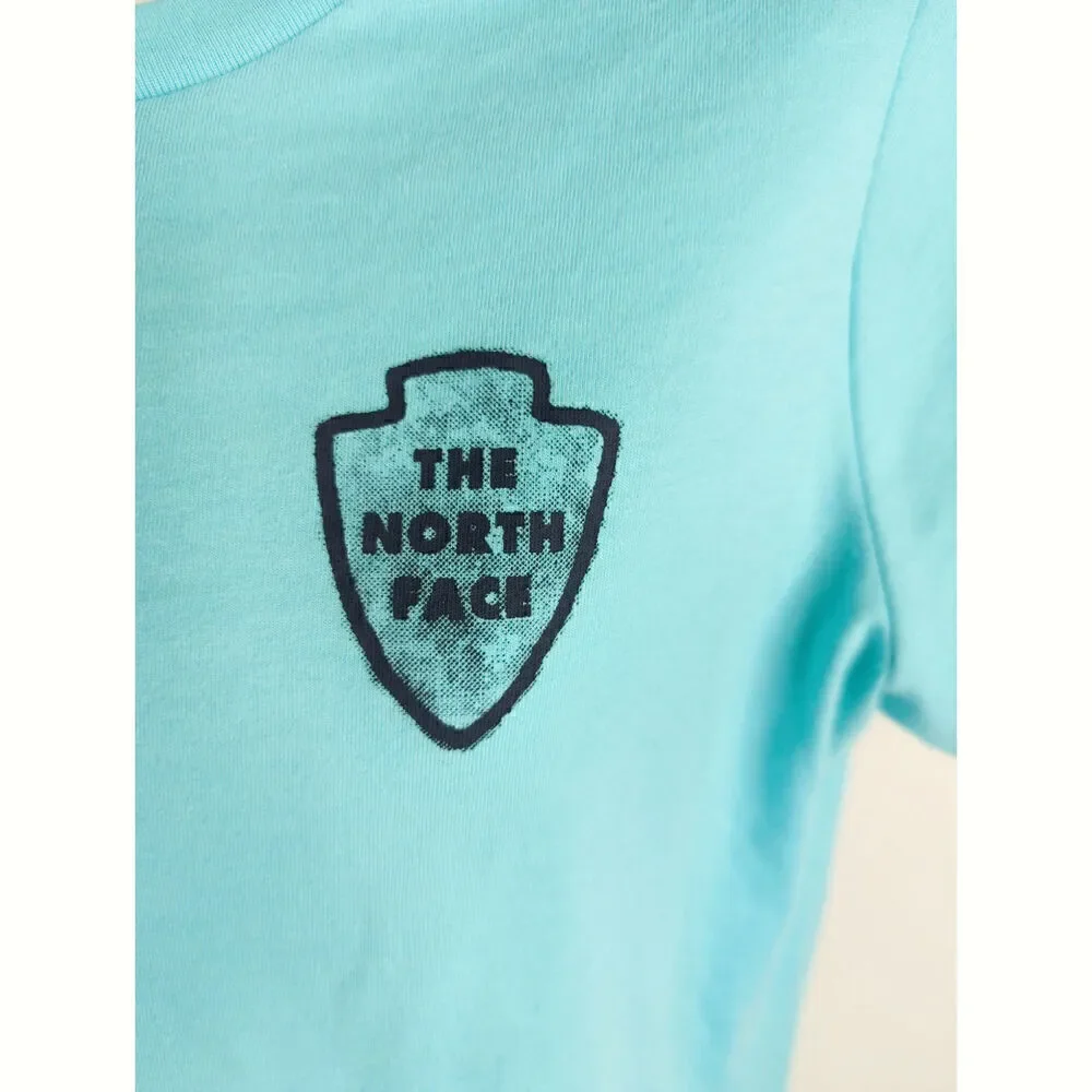 The North Face Women's Solid Crew Neck Short Sleeve T-Shirts Mint Green Size Med